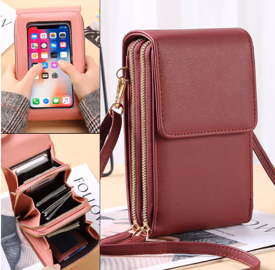 Large Capacity Elegant Crossbody Touch Screen Phone Bag